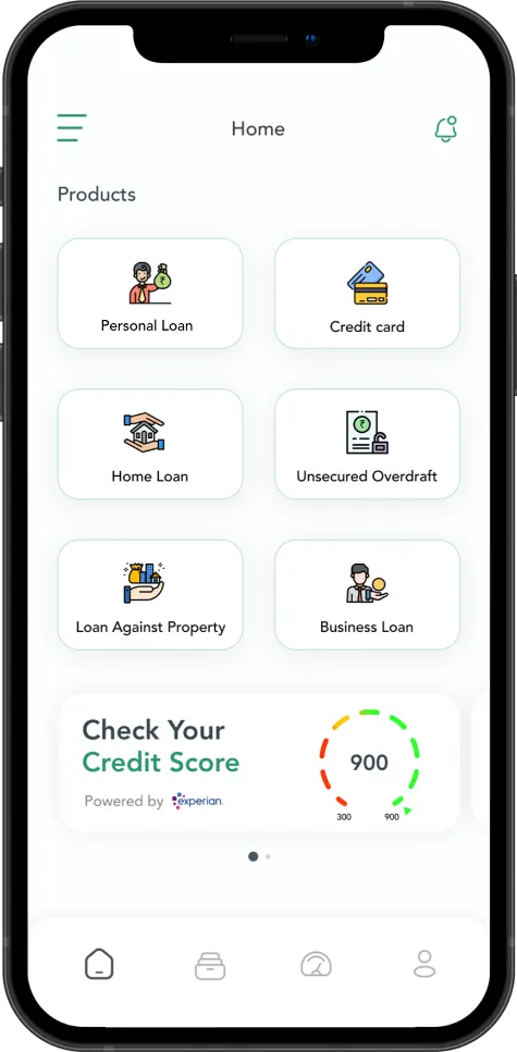 Loan options available on the Indirow App