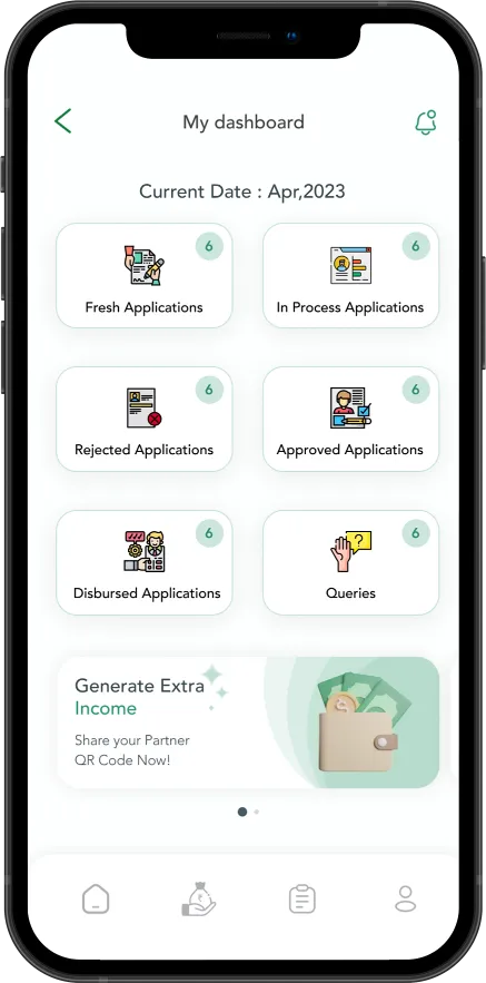 Indirow offers real-time dashboard for partners to monitor their monthly business activity.